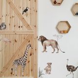 nálepky do detskej izby, nálepky na stenu, samolepky so detskej izby, dekornik, nálepky zvieratá v džungli, nálepka na stenu žirafa, nálepka lev, nálepka slon