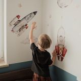 Nálepky na stenu Dekornik: Future Sky M, samolepky na stenu, nástenné samolepky, nálepky do detskej izby, nálepky vesmír, nálepky rakety