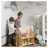 Obojstranný drevený domček pre bábiky