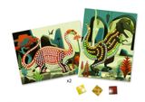 3070900088993, djeco hračky, Djeco Penová mozaika: Dinosaury, DJ08899