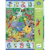 Djeco Obrovské puzzle: Od 1 do 10 v džungli, DJ07148, 3070900071483
