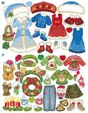 Kniha samolepiek: Šaty z celého sveta Vianoce