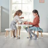 Detská stolička bez operadla Flexa Dots: Biela