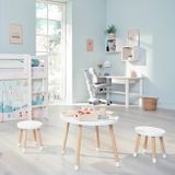 detský stolík do detskej izby, biely stolík, drevený stolík, flexa stolík