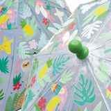 Detský priehľadný dáždnik meniaci farbu v daždi: Džungľa