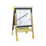 Janod Obojstranná drevená magnetická tabuľa: žltá šedá