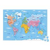 Janod Vzdelávacie Puzzle Mapa sveta 350ks s figúrkami
