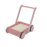 Little Dutch Drevený vozík s kockami: Ružový, little dutch 7020LD