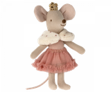 Maileg Myška malá sestra Princezná v zápalkovej škatuľke ružová