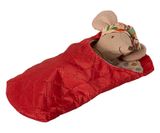 maileg červený spacák pre myšky