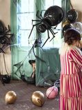 PartyDeco: Fóliový balón Pavúk čierny