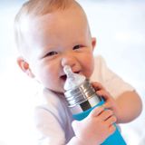 Pura TERMO nerezová dojčenská fľaša 260ml Zelenomodrá