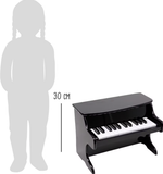 Drevený detský klavír čierny