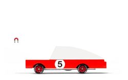 Drevené autíčko Candylab Toys Candycar Red Racer 5