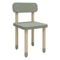 Detská stolička s operadlom Flexa Dots: Sivozelená