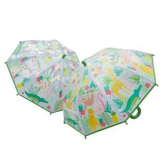 Detský priehľadný dáždnik meniaci farbu v daždi: Džungľa