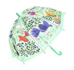 Djeco Detský priehľadný dáždnik: Kvety a vtáčiky