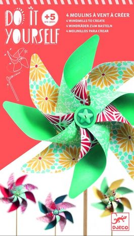 Djeco DIY Vyrob si sám: Vrtuľky Pastelové farby
