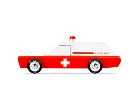 Drevené autíčko Candylab Toys Americana Ambulance