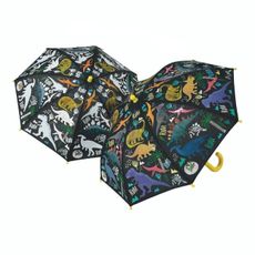 Detský dáždnik meniaci farbu v daždi: Dinosaury