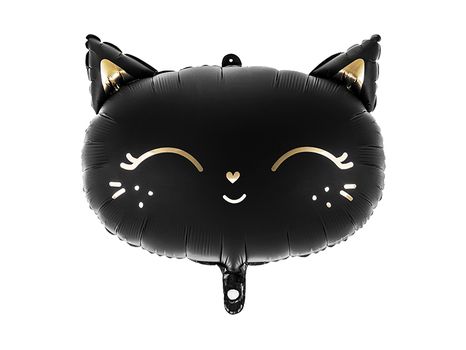 Fóliový balón: Mačka čierna zlatá