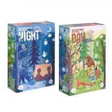 Londji Obojstranné Puzzle 54ks: Noc a deň v lese