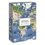Londji Puzzle so žetónmi 200ks: Mapa Sveta