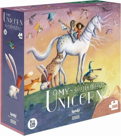 Londji Puzzle s trblietkami 350ks: My Unicorn