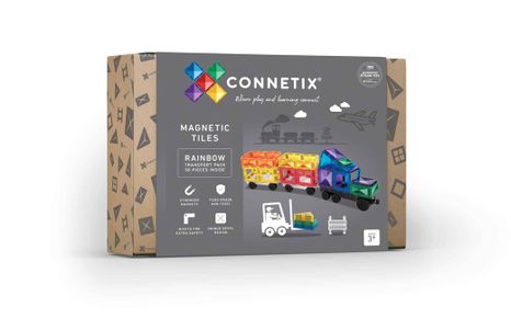 Magnetická stavebnica Connetix Rainbow Transport 50ks