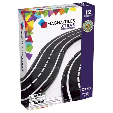 Magnetická stavebnica Magna-Tiles: Xtras Roads 12ks
