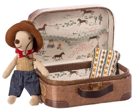Maileg Myška v kufríku: Cowboy