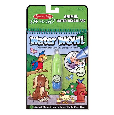Znovupoužiteľné vodové omaľovanky Water Wow: Animals