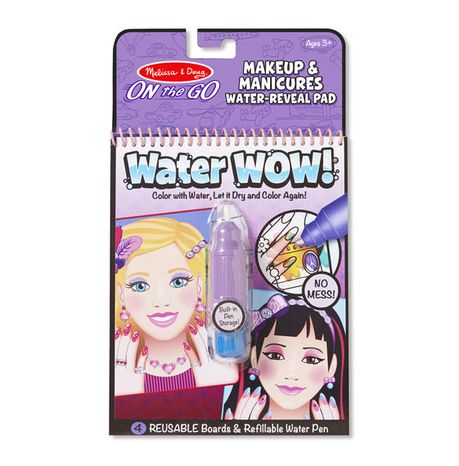 Znovupoužiteľné vodové omaľovanky Water Wow: Makeup and Manicures