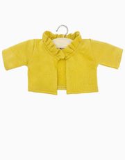 Minikane Fleecový kabátik pre bábiku Mustard