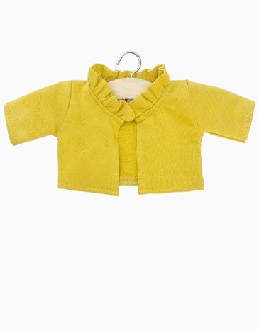 Minikane Fleecový kabátik pre bábiku Mustard