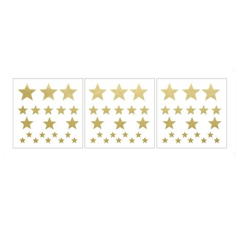 Nálepky na stenu Dekornik: Miniset Gold stars