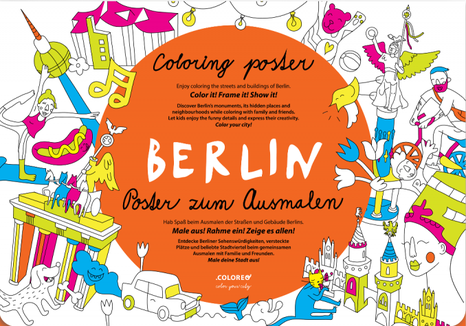 Omaľovánka pre deti - Mapa Berlin