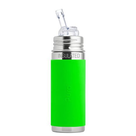 Pura TERMO nerezová fľaša so slamkou 260ml Zelená