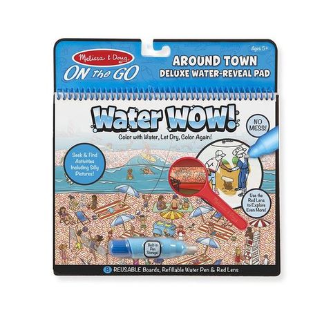 Znovupoužiteľné hľadacie vodové omaľovanky Water Wow Deluxe: Around Town
